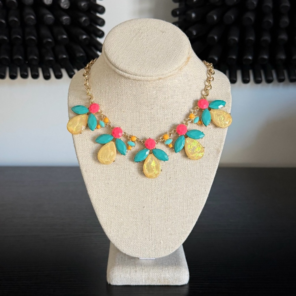 Gold & Colorful Statement Necklace